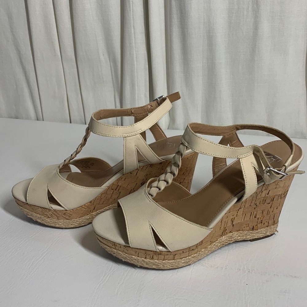 Franco Sarto Cork Wedge Sandels, 9.5